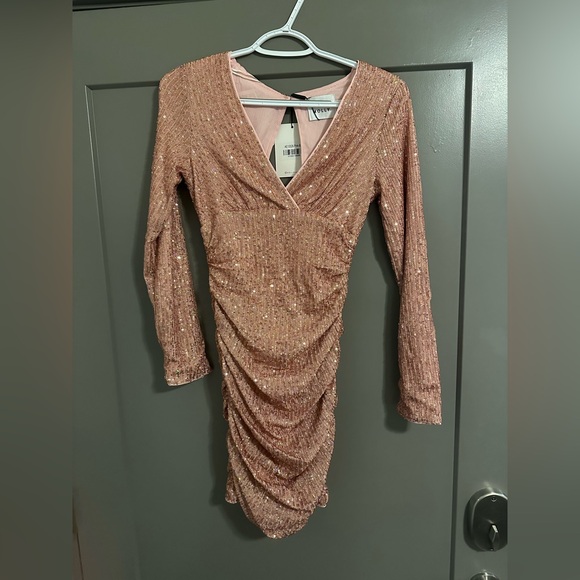 Hello Molly Dresses & Skirts - HelloMolly Pink Sequin Long Sleeve Dress NEW WITH TAGS